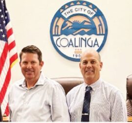 Mayor Nathan Vosburg, City Manager Sean Brewer, Councilman Roger Schindler, and Mayor Pro-tem James Horn